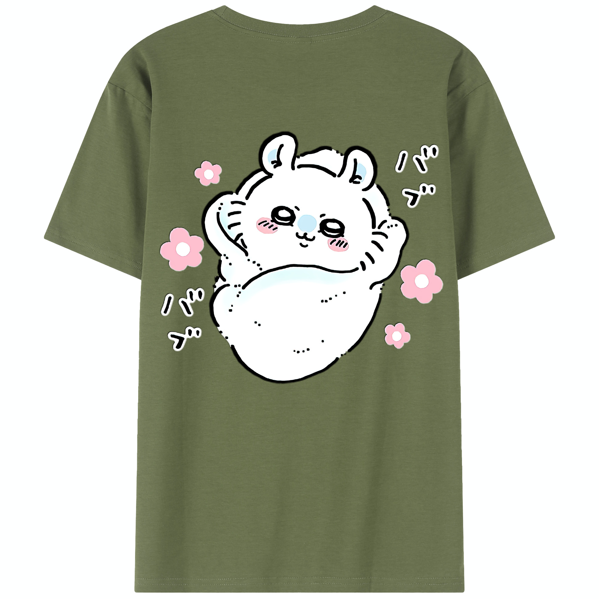 （画像用） ちいかわ モモンガ Chii-kawa Momonga 綿100％半袖Tシャツ（背面プリント）